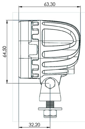 TYRI BLU-153-1 0606 LED 750 eLumen, 12V, Spot