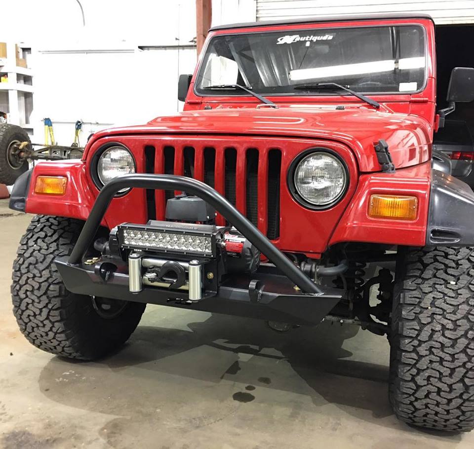 Mid-Width Front Bumper w/ stinger for Jeep YJ / TJ / LJ