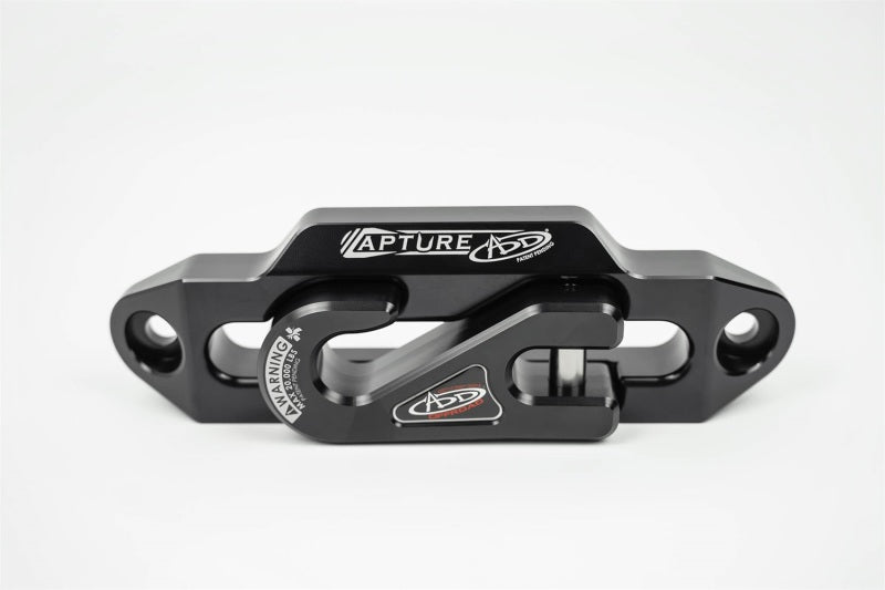 Addictive Desert Designs 1-5/16in Winch Fairlead Plate w/ Recessed Round End Hook - Black