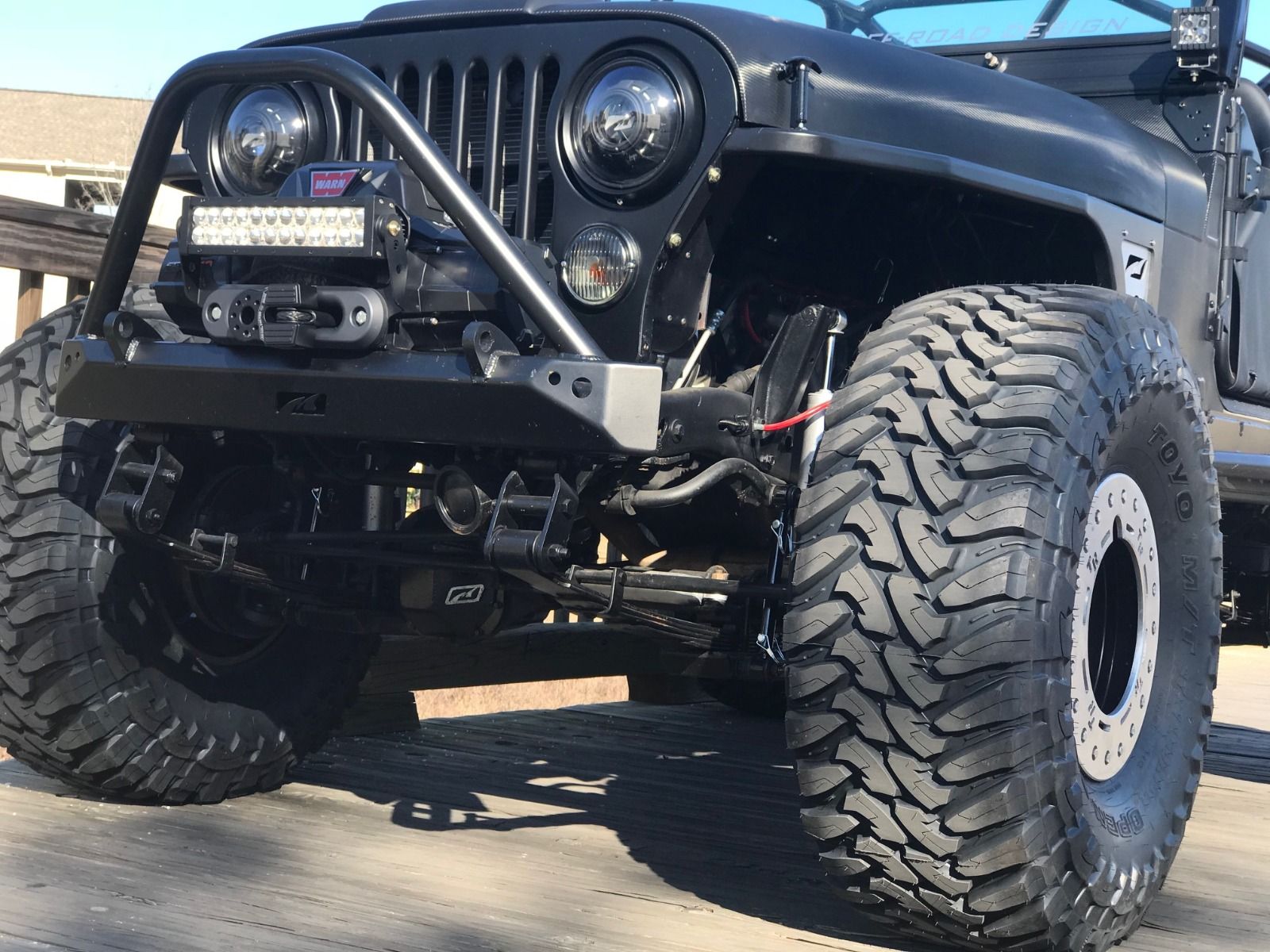 Mid-Width Front Bumper w/ Stinger for Jeep CJ