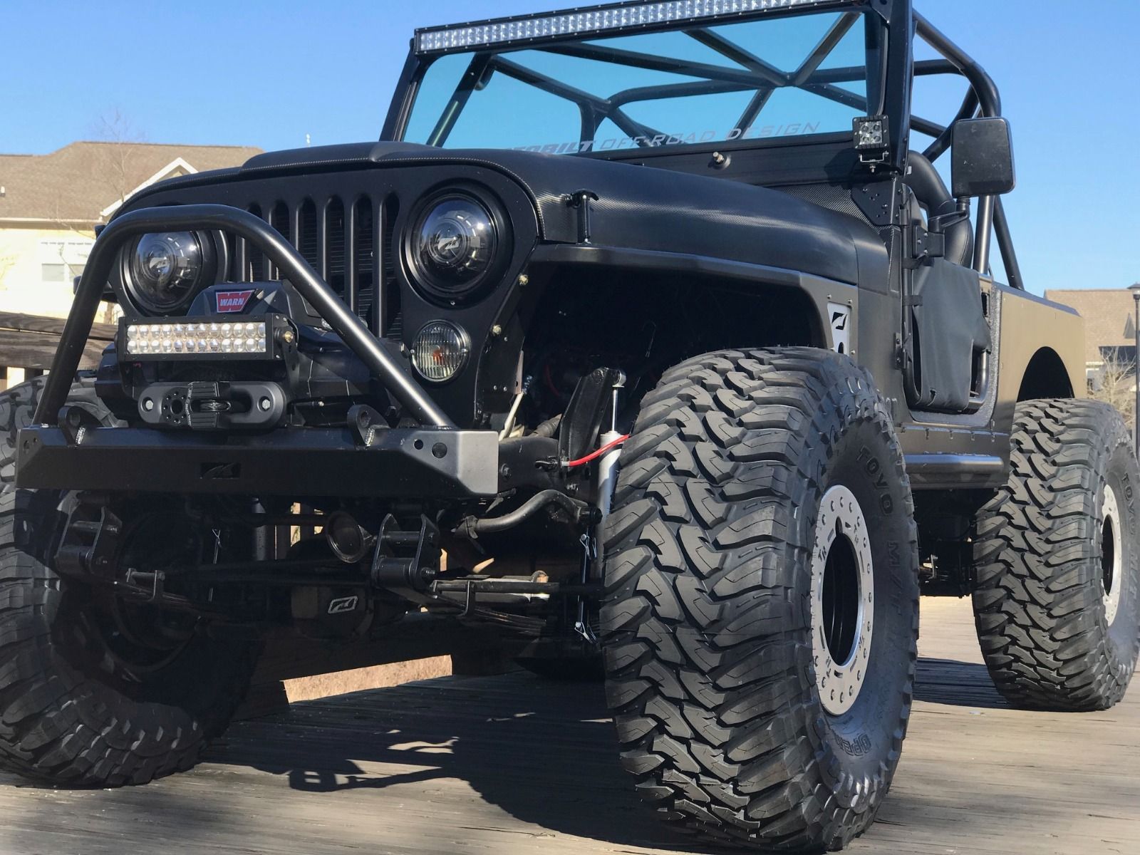 Mid-Width Front Bumper w/ Stinger for Jeep CJ