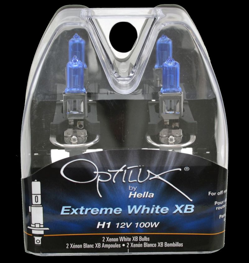 Hella Optilux H1 100W XB Extreme White Bulbs (Pair)