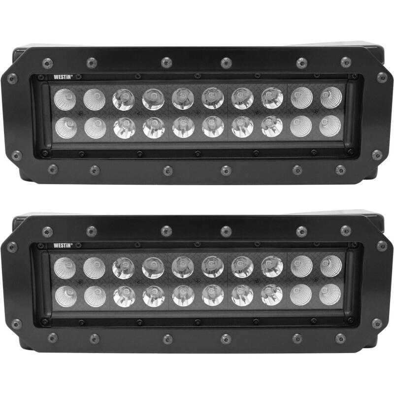 Westin HDX Flush Mount B-FORCE LED Light Kit (Set of 2) w/wiring harness - Black