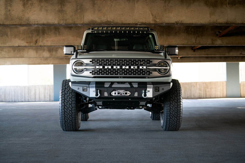 DV8 Offroad 2021+ Ford Bronco Front Bumper Winch Capable w/ Optional Bull Bar/Aux Light Opening