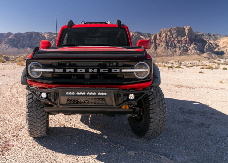 AVS 21-23 Ford Bronco 2/4Dr. Excl. Raptor Aeroskin II Textured Low Profile Hood Shield - Black