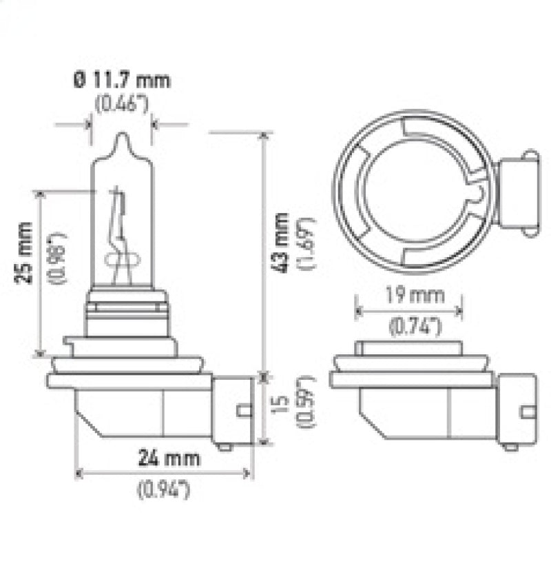 Hella Bulb H9 12V 65W PGJ19-5 T4