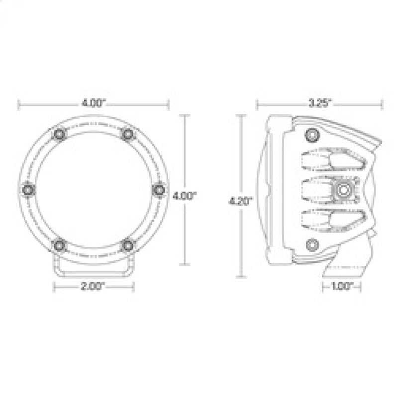 Rigid Industries 360-Series 4in LED SAE J583 Fog Light - Selective Yellow (Pair)