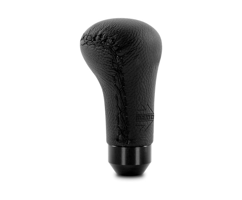 Momo Anatomico Shift Knob - Black Leather, Black Stitching