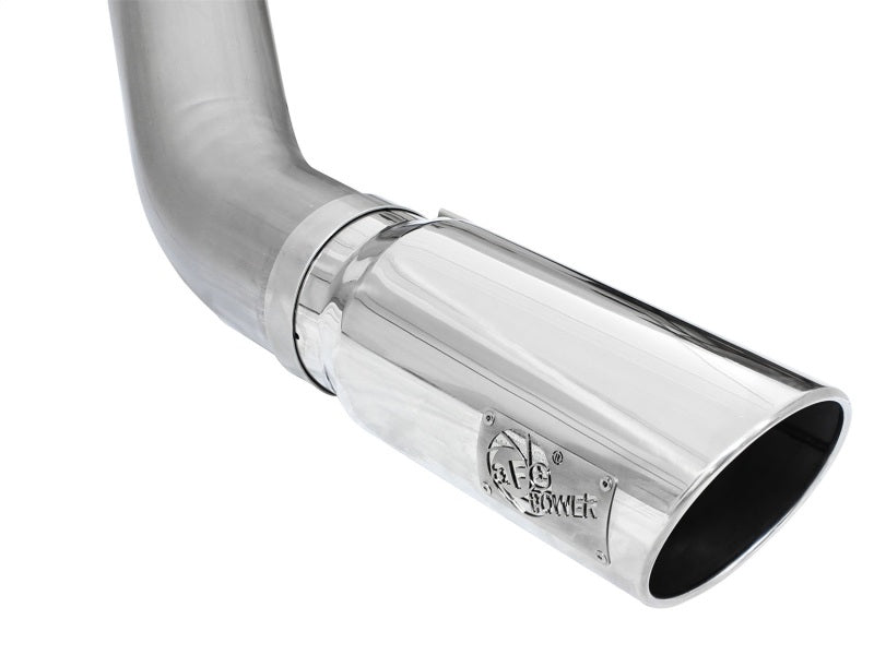 aFe MACHForce XP Exhaust Large Bore 5in DPF-Back Alu. 13-15 Dodge Trucks L6-6.7L (td) *Polish Tip