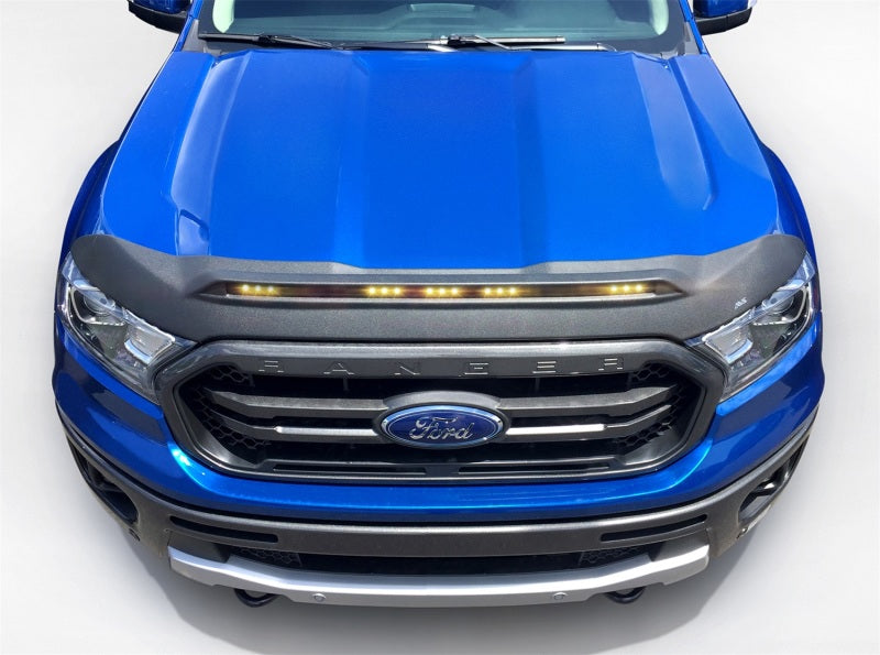 AVS 2019 Ford Ranger Aeroskin Low Profile Light Shield - Black