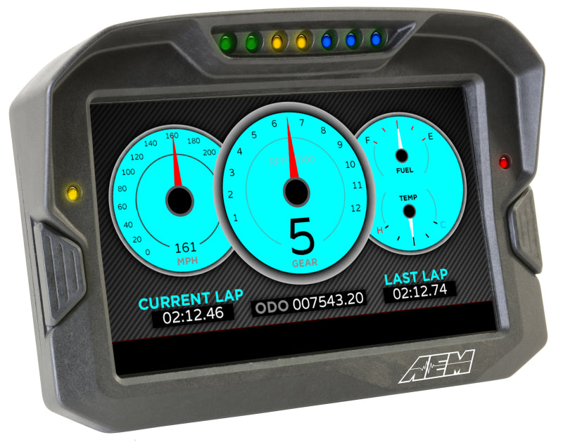 AEM CD-7 Non Logging GPS Enabled Race Dash Carbon Fiber Digital Display w/o VDM (CAN Input Only)