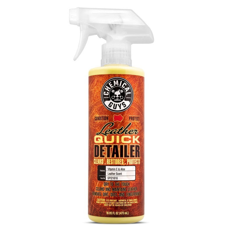 Chemical Guys Leather Quick Detailer Care Spray - Matte Finish - 16oz