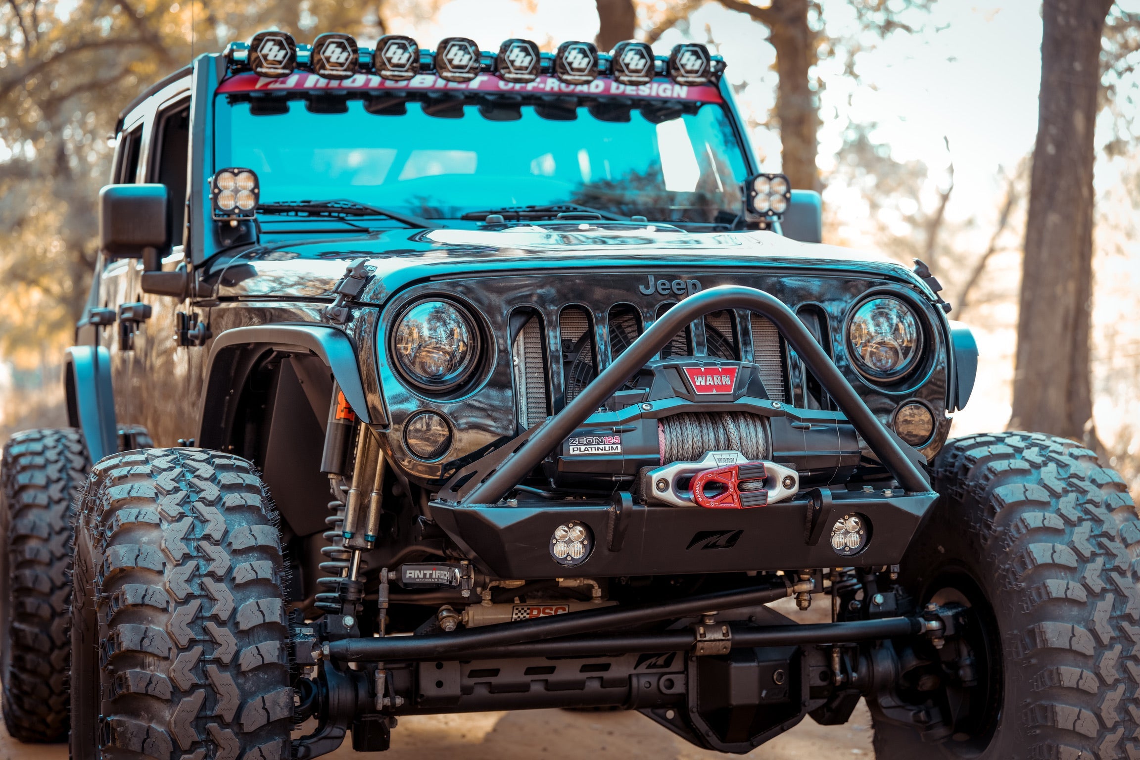 Hatchet Series Front Frame Chop Bumper w/ Stinger and Fog Mounts for Jeep JK / JKU