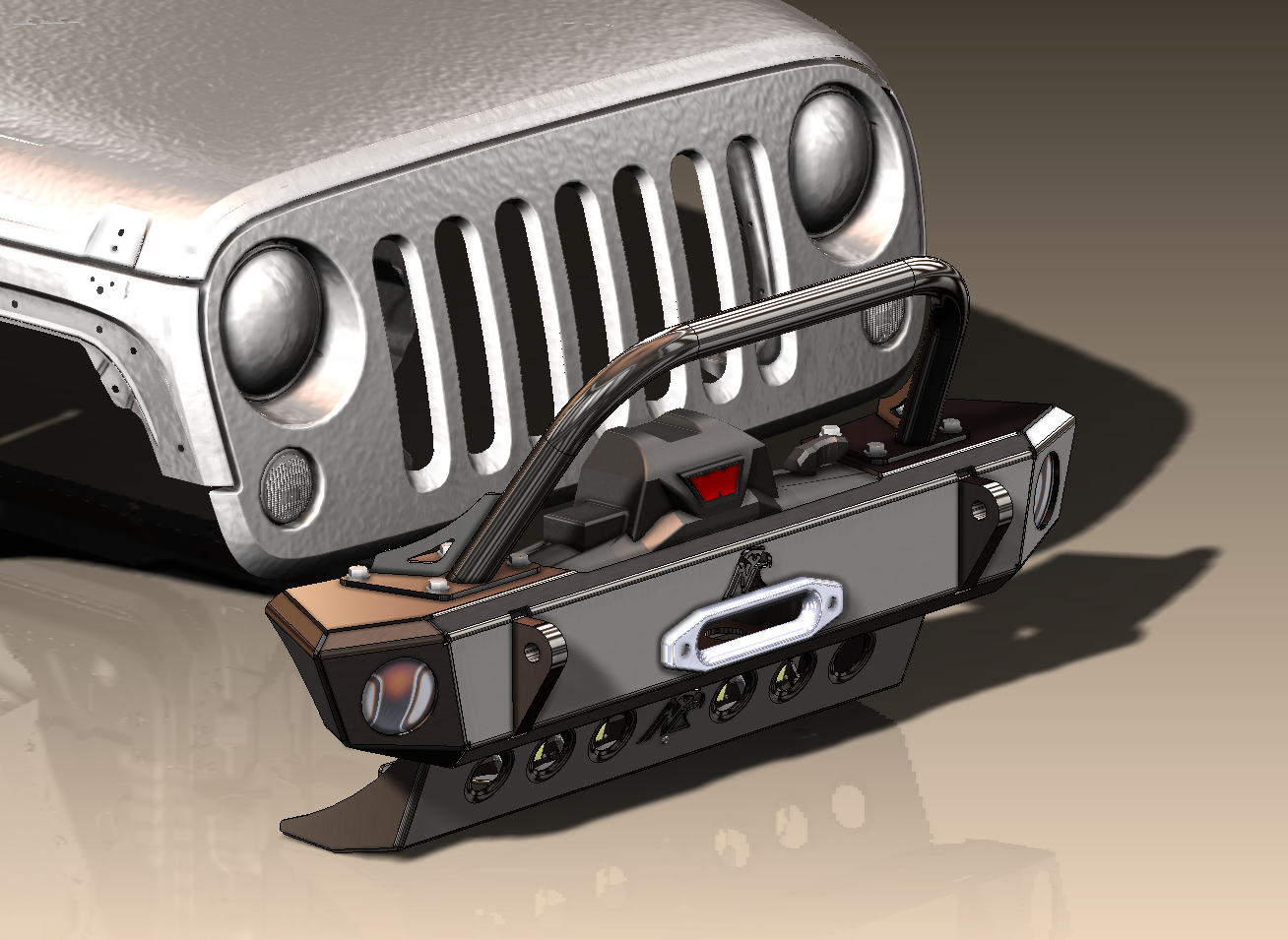 JK Front Bumper - Adventure Series (Steel)