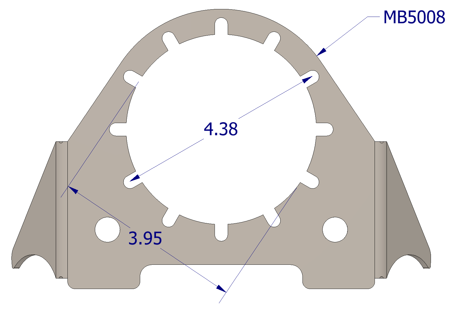 Remote Filler Mount Small 6 Bolt