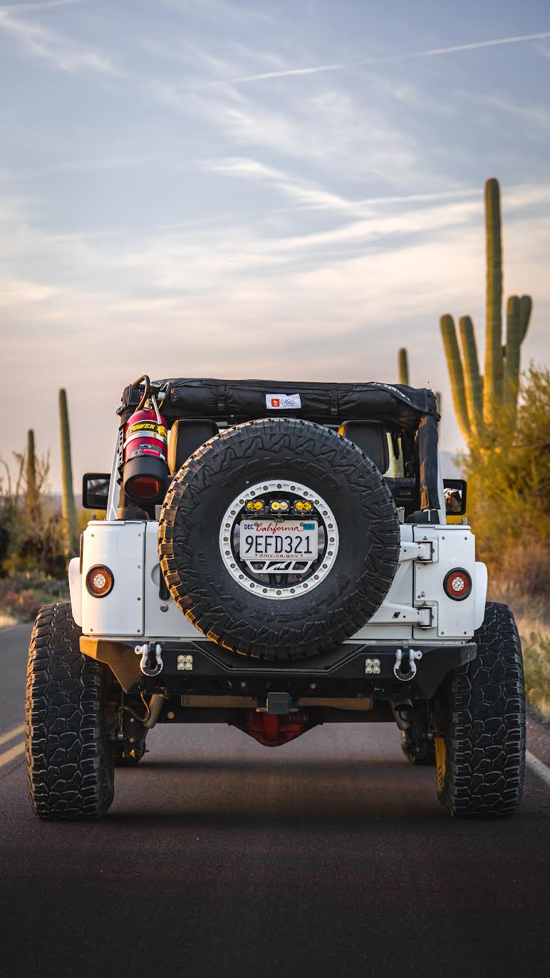 Crusher Series Rear Bumper w/ Light Mounts for Jeep JK / JKU