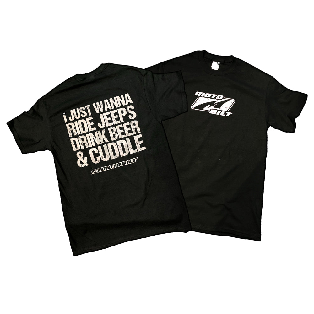 Motobilt Ride Jeeps and Cuddle T-Shirt Black