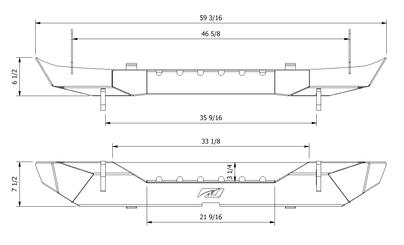 Stubby Rear Bumper for Jeep JK / JKU