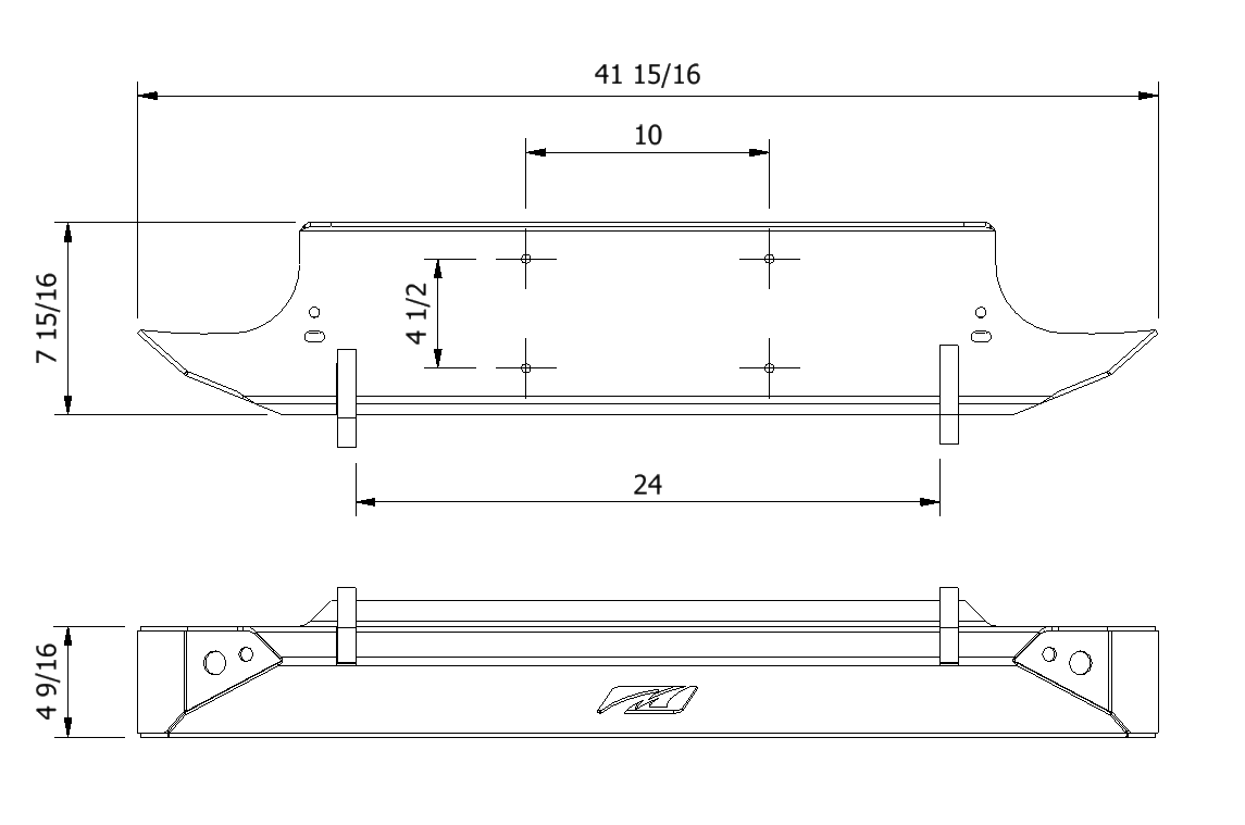 Mid-Width Front Bumper for Jeep CJ