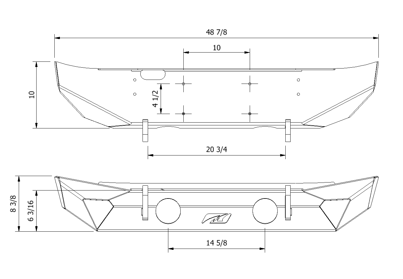 Hammer Series Front Bumper W/Fog Mount for Jeep JK / JKU