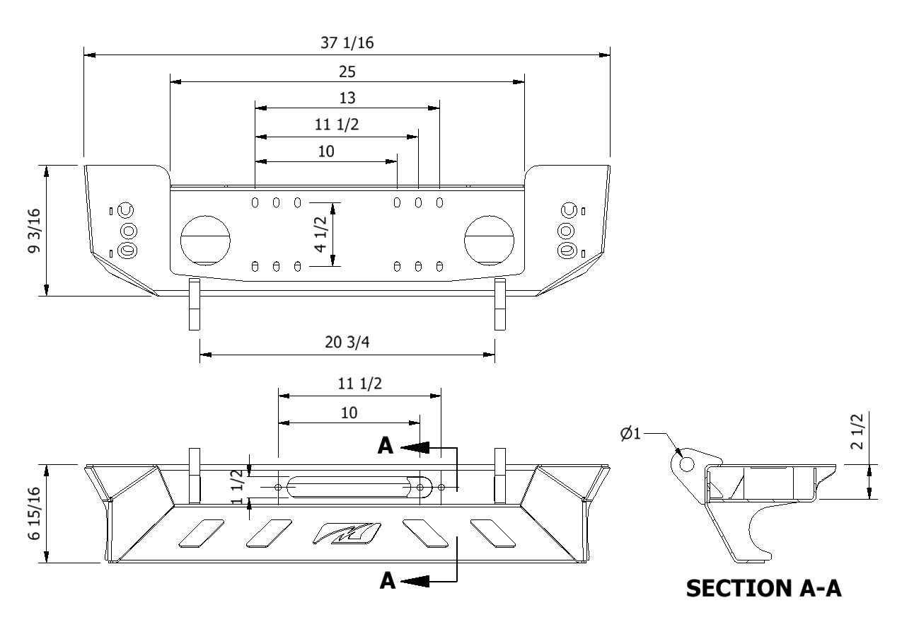 Crusher Series Front Bumper for Jeep YJ / TJ /LJ