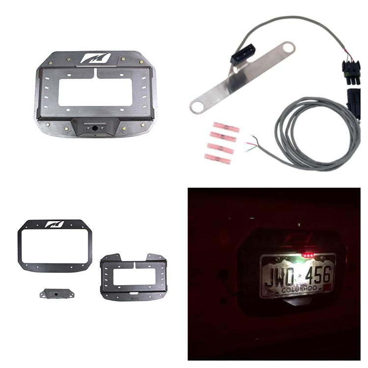 Spare Tire Delete Tag Mount / Tag Light Combo for Jeep JL / JLU