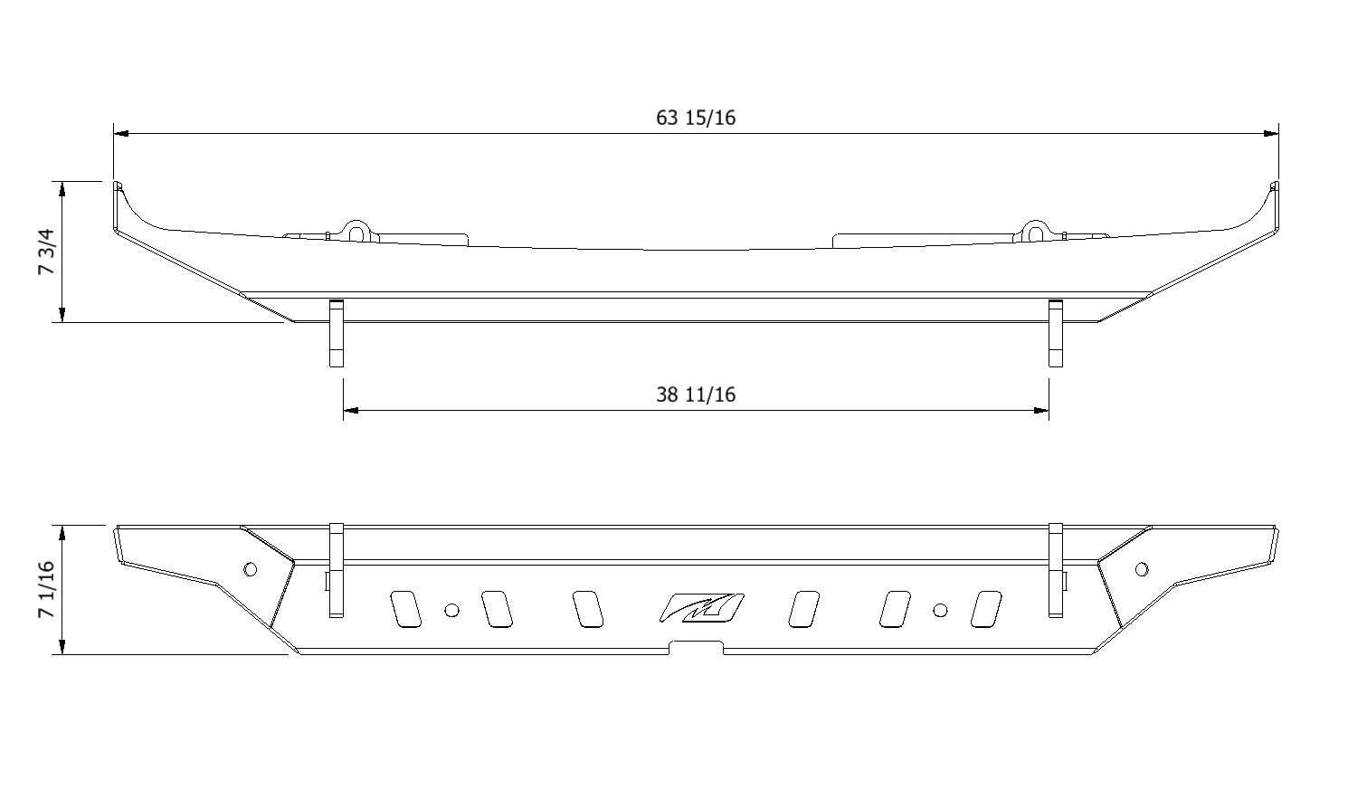 Crusher Series Rear Bumper No Spare for Jeep JL / JLU