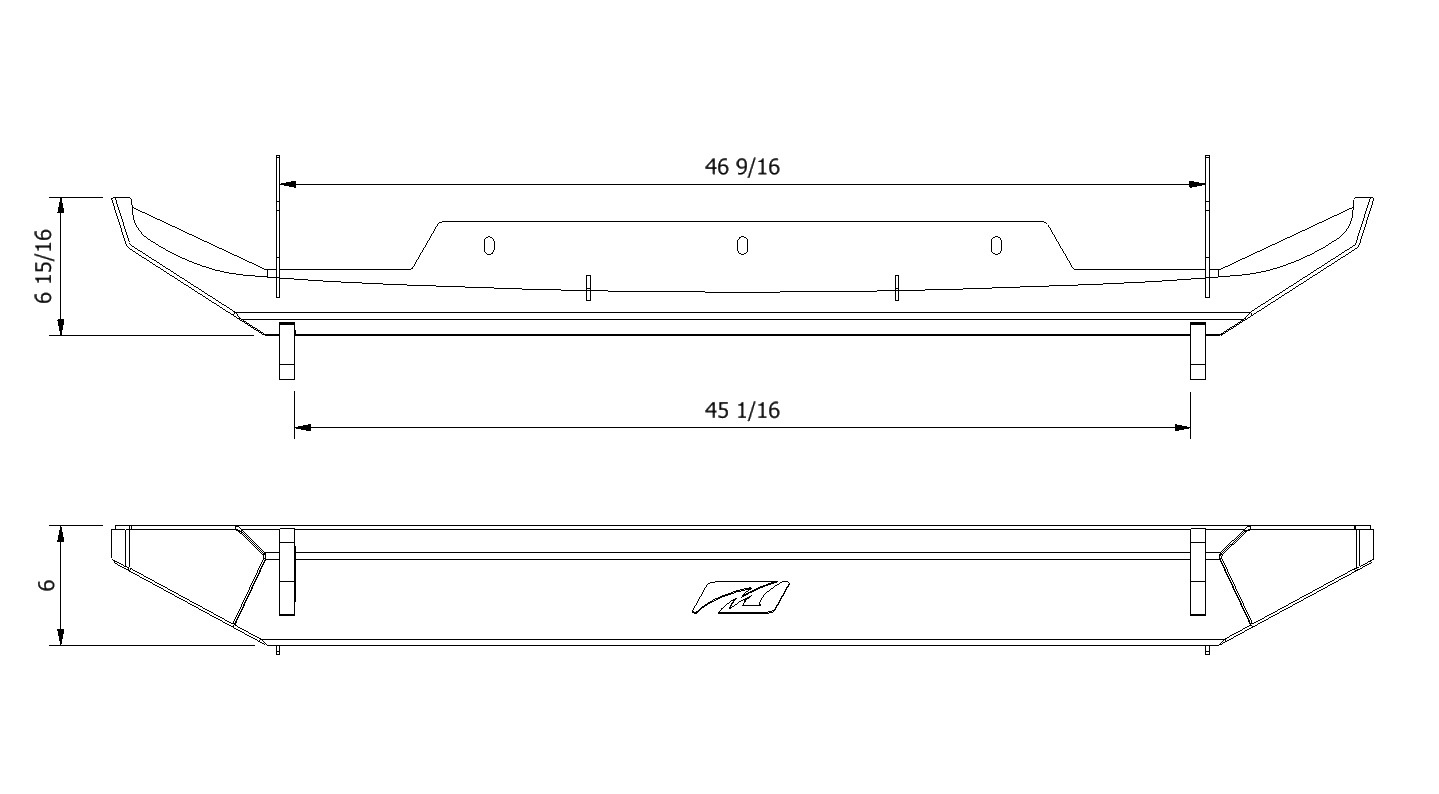 Frame Chop Rear Bumper and Cross member for Jeep JK / JKU