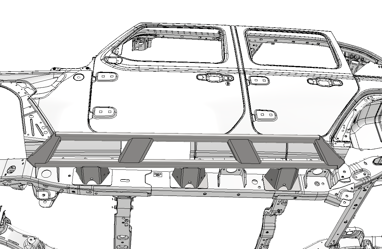 Frame Mounted Rocker Guards for Jeep JL 4 Door