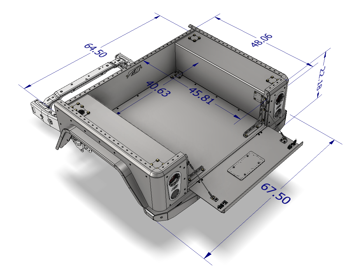 Bobbed Replacement Bed for Jeep Gladiator