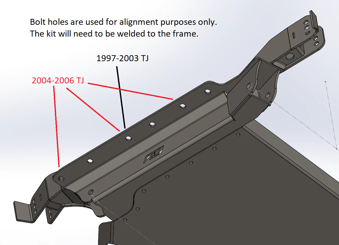 Motobilt 4 Link Suspension Mount Skid System for Jeep TJ / LJ