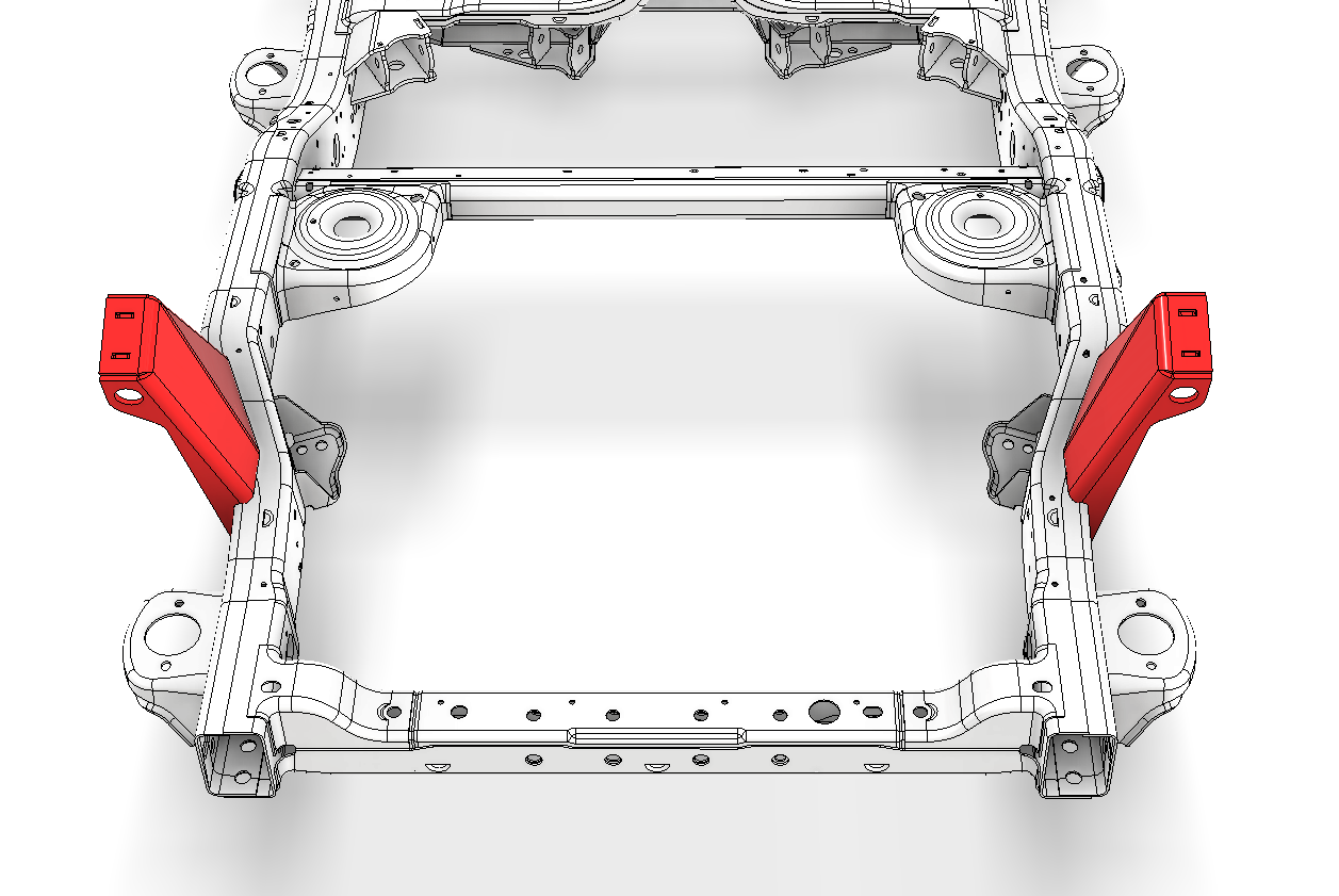 Rear Upper Shock Mounts, 16" ORI's for Jeep JLU