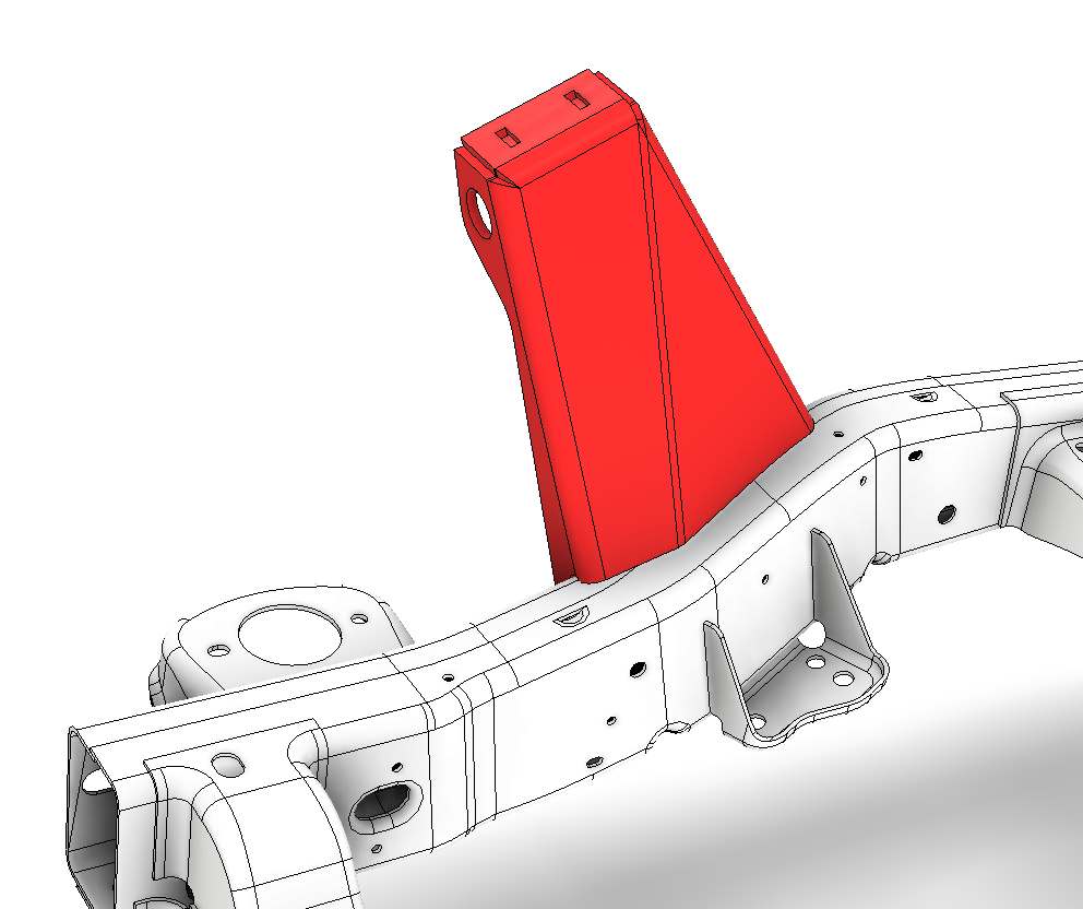 Rear Upper Shock Mounts, 16" ORI's for Jeep JLU