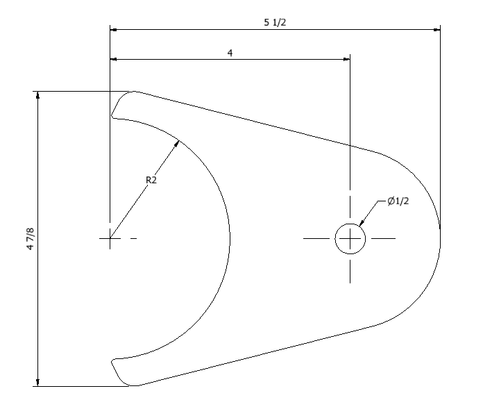 4 Link Axle Tab For 4” Axle Tube Diameter