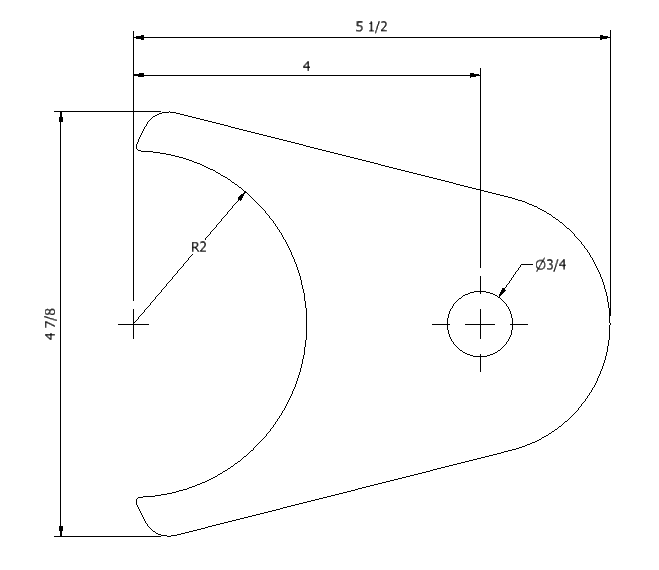 4 Link Axle Tab For 4” Axle Tube Diameter