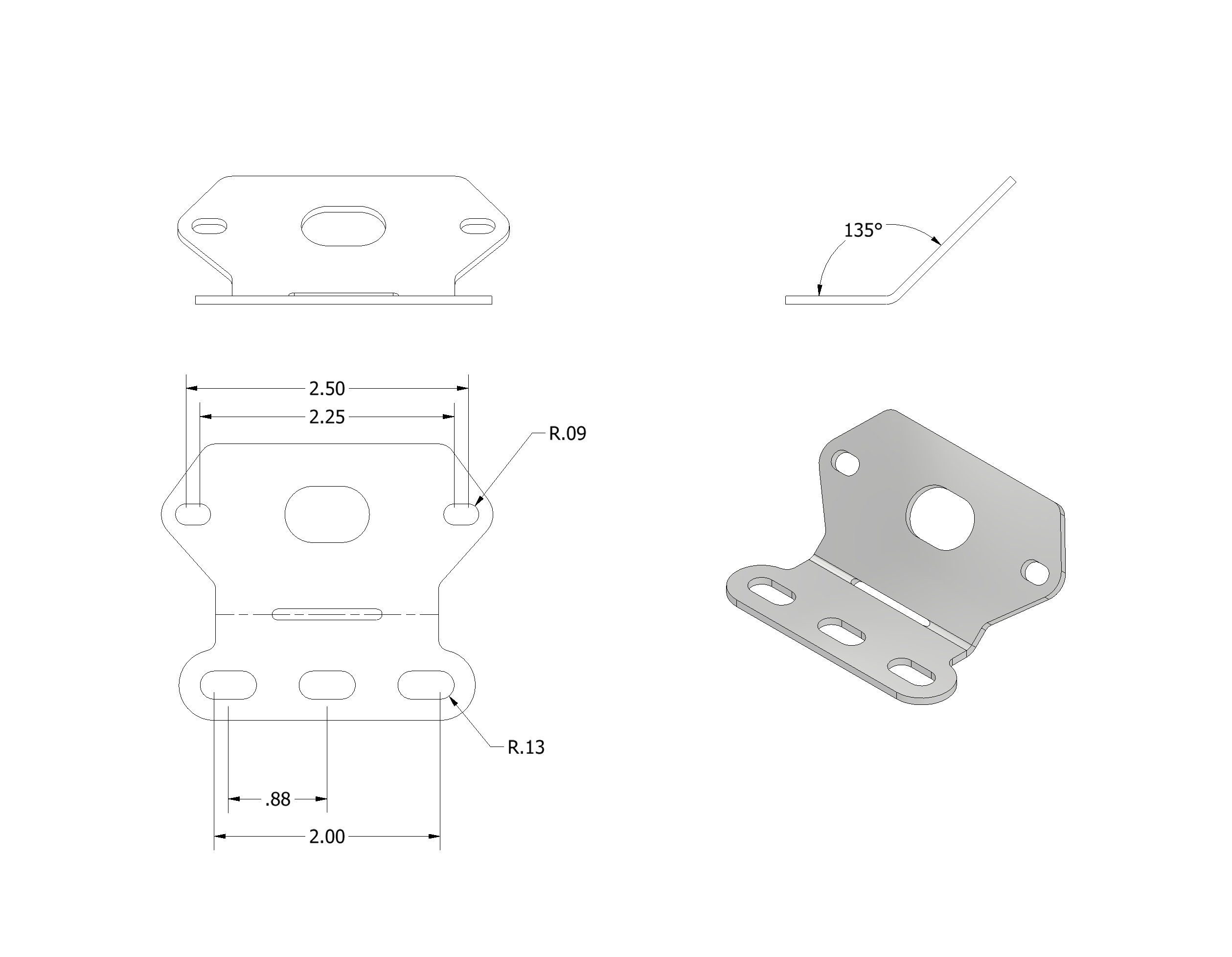 Rock Light Universal Bracket