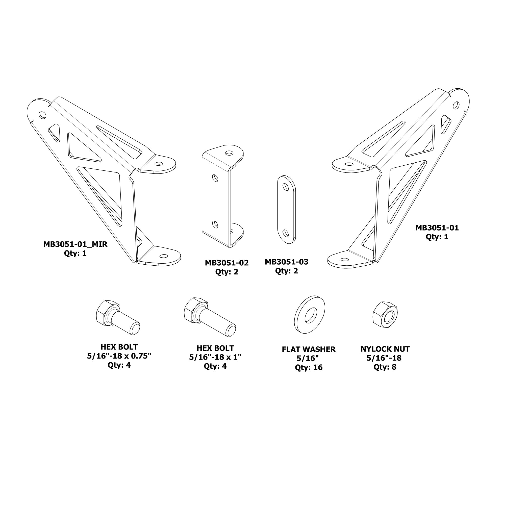 Universal Mirror Brackets