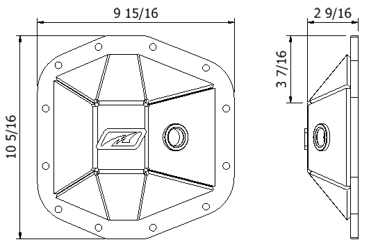 Rubicon Front Diff Cover M210 for Jeep JL & JT