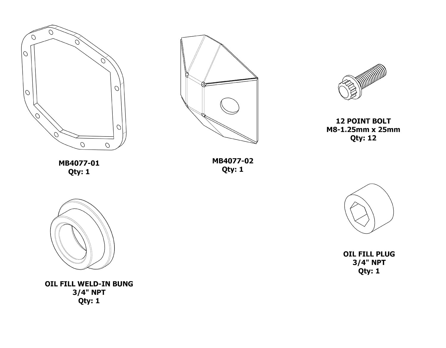 DIY Front DIFF Cover Sport M186 for Jeep JL & JLU