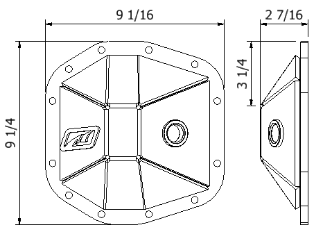 Front Diff Cover SPORT M186 for Jeep JL & JLU