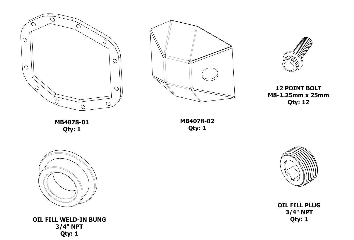 DIY Rear DIFF Cover Sport M200 for Jeep JL & JLU