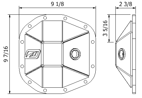 Diff Cover Rear Sport M200 for Jeep JL & JLU