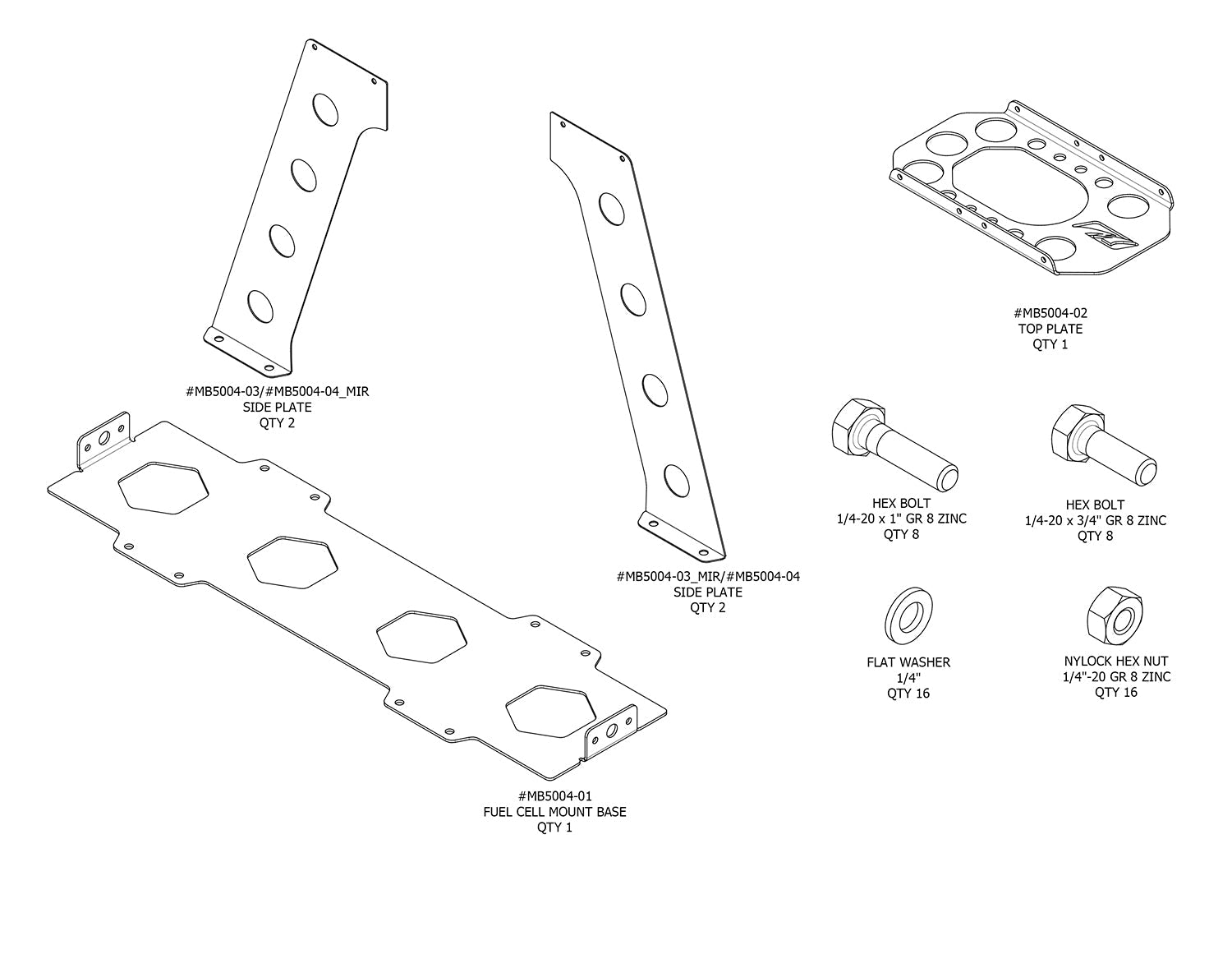 Fuel Cell Mount for RCI 2171 F