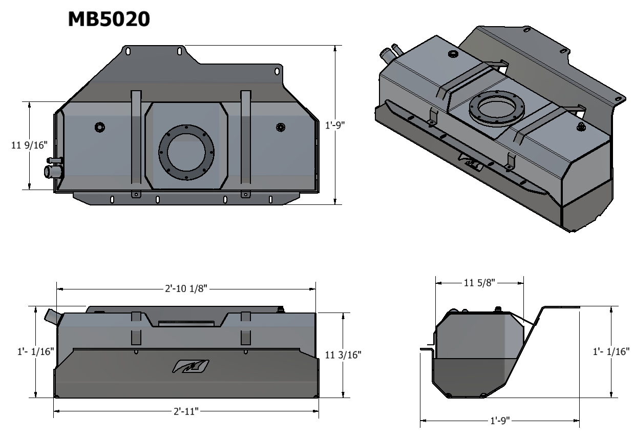 Stretch Underbody Fuel Cell for TJ / LJ