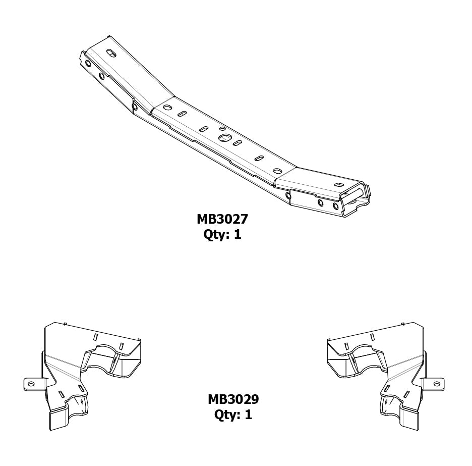 2007-2011 4 link Front Suspension Brackets w/Transmission Crossmember for Jeep JKU