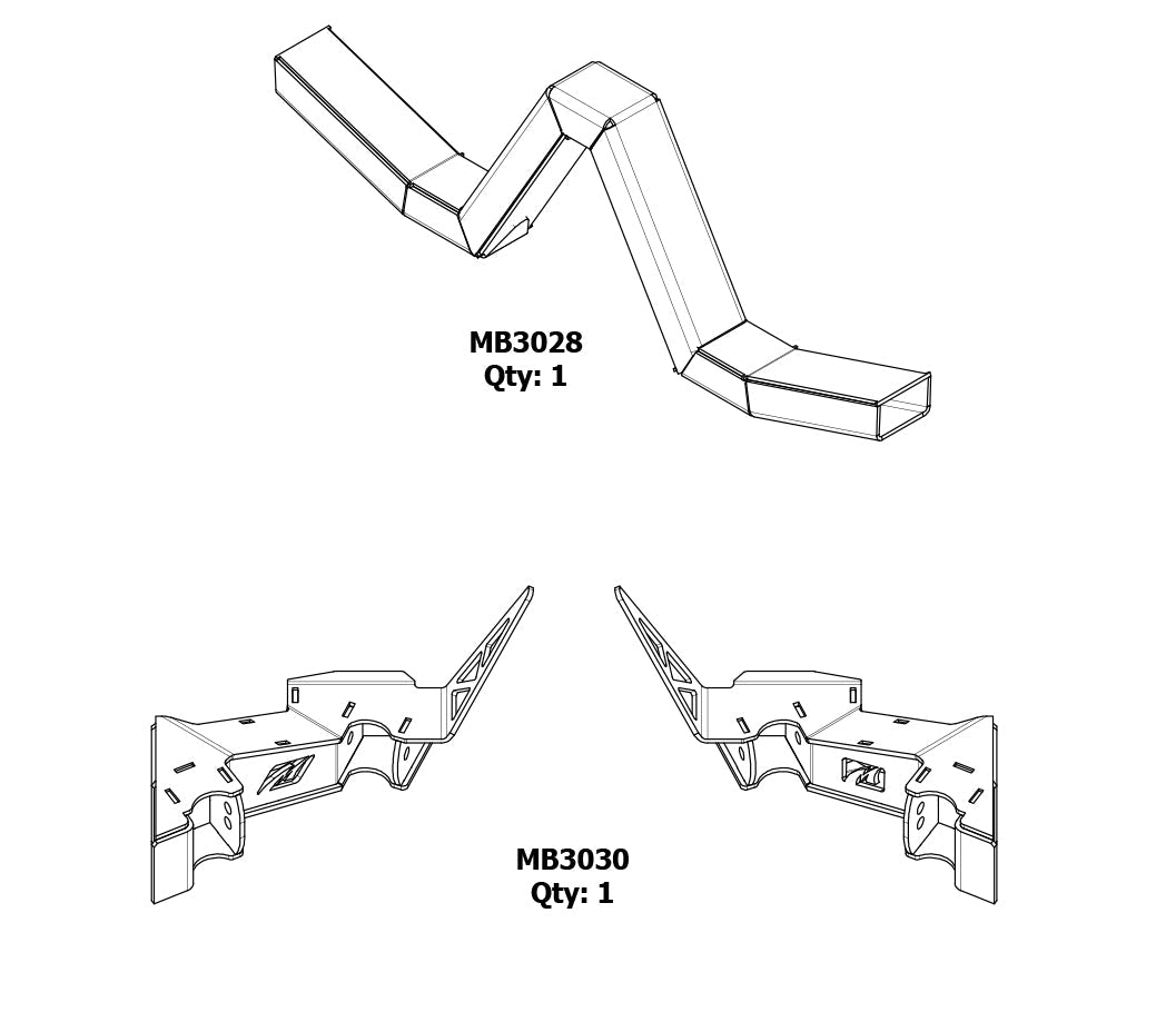 4 link Rear Suspension Brackets w/Rear Crossmember for Jeep JKU