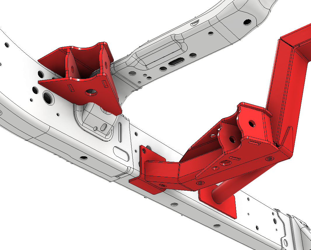 Rear 4 Link Suspension Bracket Kit for Jeep JLU