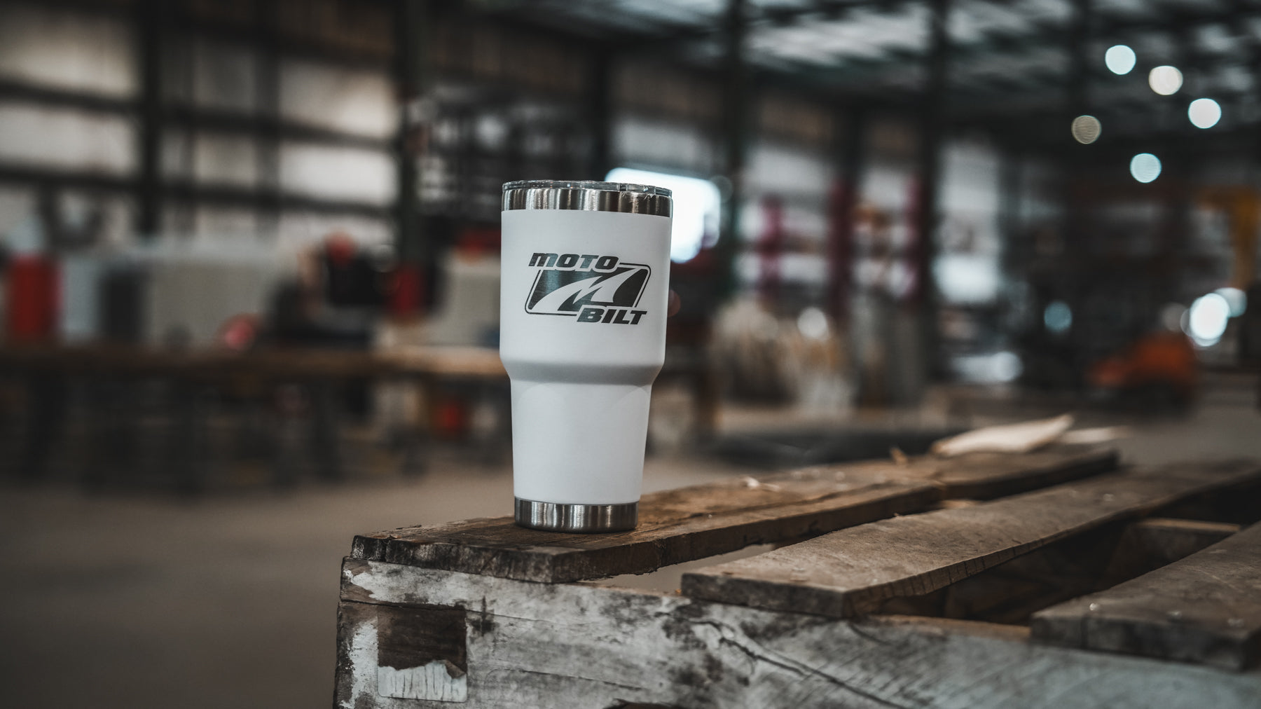 Motobilt Logo 30oz Tumbler White