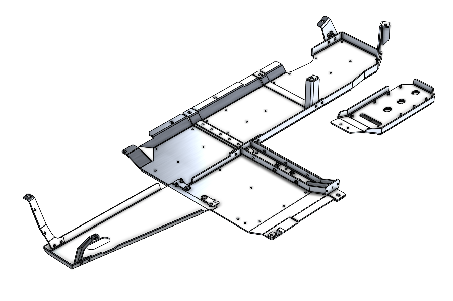 JLU Aluminum Belly Skids (2.0 Turbo)