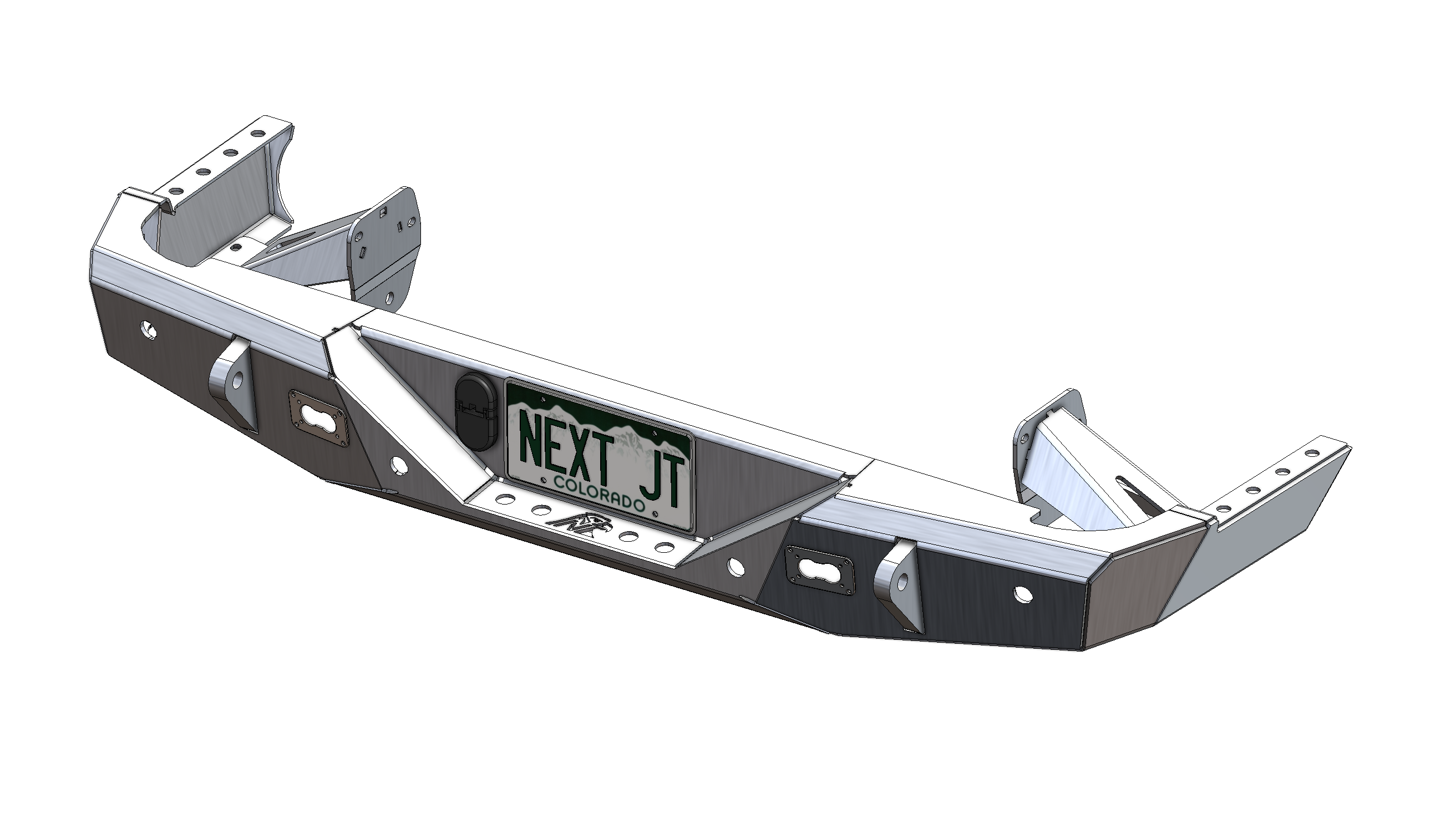 JT Aluminum Rear Bumper - Featherweight Series